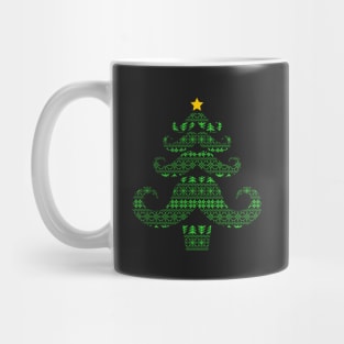 Manly Tree - Christmas Tree Mustache Mug